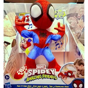 Hasbro Spidey and His Amazing Friends Kids OS Red New Dance N Crawl Spidey Toy